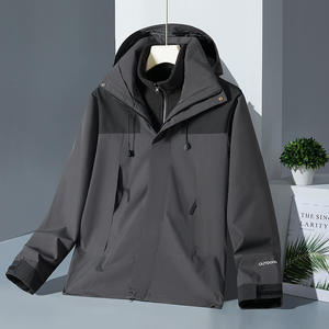 Automne hiver 3-en-1 veste coupe-vent imperméable pour hommes et femmes <span class=keywords><strong>manteau</strong></span> de protection décontracté pour la randonnée Cou - Product Image 5