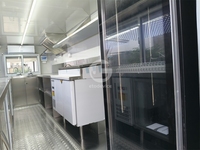 Etodevice 5.5M Remolque de Comida Móvil de Doble Eje con Ventanas de Servicio Cuadradas Grandes, Totalmente Equipado, para Comida Rápida