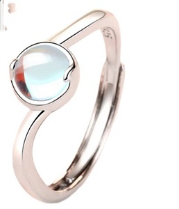 Anillos De Pareja <b>Silver</b> Plated Opal Sparkling Zircon Couple <b>Ring</b> Wedding Lover <b>Ring</b> <b>Adjustable</b> Open Wedding Couple <b>Ring</b> - Product Image 6