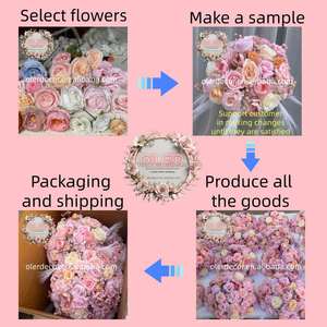 Boules de fleurs artificielles décoratives de luxe modernes en soie de haute qualité, populaires pour centres de table de mariage, vente en gros directe usine - Product Image 5