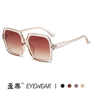 Sunglasses Large <b>Square</b> <b>Frame</b> UV400 Protection PC Material Unisex Gradient Lens Fashion Street Style - Product Image 2