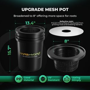 Kit de système de culture hydroponique d'intérieur Mars Hydro 5 gallons DWC avec 2 seaux - Product Image 5