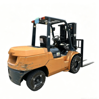 Forklift Diesel Bekas 5 Ton 8F Jepang, Hydraulic Side Shifter, Ban Solid, Mesin Isuzu, Tiang 3 Tahap, Tinggi 4.5 Meter, FWD