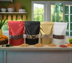 Bolsas de Papel Kraft Biodegradables Digitales Clásicas Impresas Personalizadas con Cierre para Envasar Té, Café, Pizza y Ensaladas - Product Image 2