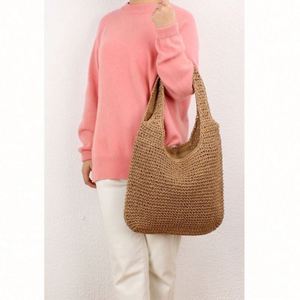 Bolso de Playa de Paja para Mujer, Tejido a Crochet, Hecho a Mano, de Gran Capacidad, para Vacaciones en la Playa, Venta al Por Mayor - Product Image 5