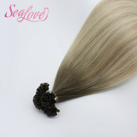 Extensions de cheveux naturels Remy à double trame en U, qualité salon, couleur Balayage, pointe en kératine, pour vente en gros