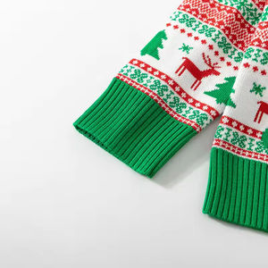 Pull en polyester/coton tricoté à la machine avec motif d'animaux de dessin animé personnalisable pour garçons, filles et bébés, hiver - Product Image 4