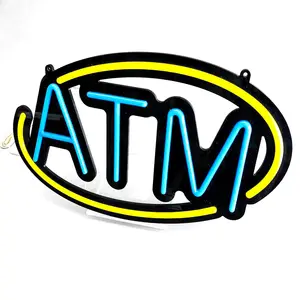 المصنعين عالية الجودة ATM Led النيون مصباح شعار علامة مجلس Led المفتوحة علامات