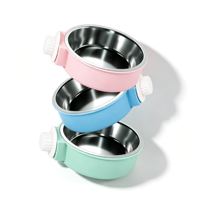 Bol à nourriture et à eau amovible, grand, portable, écologique, en acier inoxydable, pour chats, oiseaux, chiens, cage, poulailler
