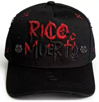 Casquette de baseball de golf de luxe non structurée 5 panneaux avec broderie 3D de haute qualité, protection solaire, design Goras Sad Boy avec bouton - Collection 2025