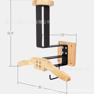 Wooden Motorcycle Helmet Rack Wall Mounted Coat <b>Hanger</b> With <b>Keys</b> Holder For Home Garage Use - Product Image 4