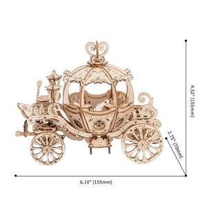 Robotime Rolife Contact Obtenez 9% de réduction sur les puzzles en bois 3D TG302 Kit de modèle de chariot de <span class=keywords><strong>citrouille</strong></span> Artisanat en bois Cadeaux de Noël pour les enfants - Product Image 1