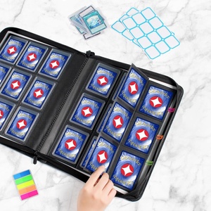 Carpeta de Cartas Coleccionables Personalizada de Gran Capacidad con 9 Bolsillos, de Cuero PU Premium, con Páginas Interiores de PP y Cierre de Cremallera para Colección en Casa - Product Image 3
