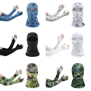 Outdoor Sun Protection Headgear With UV Arm Sleeves And Half Finger Gloves For Cycling Mountaineering Fishing Unisex Adult - Product Image 3