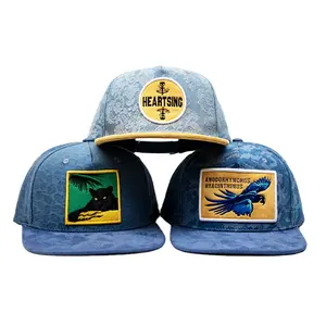 Multi Pattern Denim bedruckte Baseball kappe Leopard Retro Custom ized Stickerei Symbol Original Snapback Cap