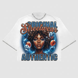 Custom Bling T-shirt 300GSM Heavyweight Cotton Acid Wash Oversized Cropped Boxy Rhinestone Graphic Tee Men T Shirt - Product Image 1
