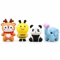 Ensemble de 18 jouets pour chiens mignons en forme d'animaux de dessin animé, mini jouets à mâcher en latex qui couinent, jouets pour animaux de compagnie assortis pour chiens de petite et moyenne taille