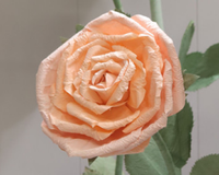 Lot de roses géantes en papier crépon jaune faites à la main pour vitrine, mariage, Noël, Pâques, fête, présentation florale en magasin