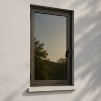 Ventanas y Puertas Abatibles de Aluminio con Certificación Energy Star, Precio de Fábrica, con Vidrio Templado para Cocina, Entrada y Uso en Hoteles