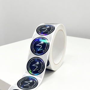 Công Ty Thiết Kế Nhãn C Không Thấm Nước Sticker Logo Dính In Ấn Nhãn Holographic Vinyl Tùy Chỉnh Chết Cắt Cuộn Nhãn Dán Tấm - Product Image 4