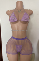 Vadulyer Prêt à Expédier, Disponible en 10 Couleurs au Choix, Tenues de Danse Exotique et de Striptease avec Diamants