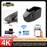 Pour SKODA Kodiaq Octavia Scala Kamiq Karoq Codek Enyaq Fabia Superb & Elroq 2025 2026, Caméra embarquée 4K UHD OEM DVR avant et arrière