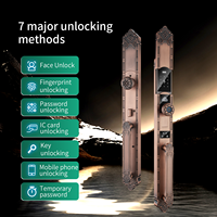 Serrure électronique numérique à reconnaissance faciale 3D en gros, déverrouillage par empreinte digitale, mot de passe, carte IC, application, pour portes en bois et en acier