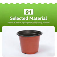Pots de fleurs de jardin en plastique jetables durables et bon marché, 1 gallon, vente en gros