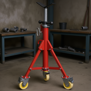 Soporte de Acero Ajustable en Altura (28-52 Pulgadas) para Máquina de Cortar Tubos, Cabezal en V, Operación Manual Portátil - Product Image 2