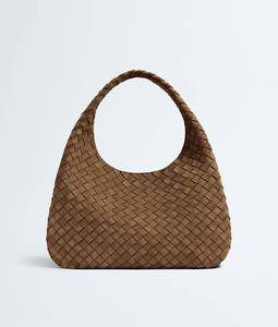 Bottega BV Travel Campana Shoulder Bag with Archival Silhouette in Supple Intrecciato Leather Featuring a Tie Closure Veneta - Product Image 1