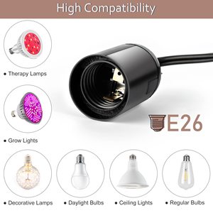 USA AC 2 pin cắm E26 đèn ổ cắm mở rộng dây Ánh Sáng chúng tôi treo đèn lồng dây điện với on off chuyển đổi - Product Image 3