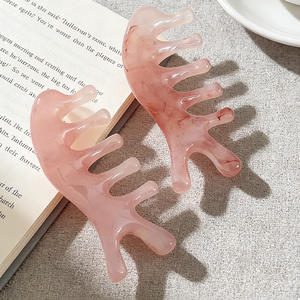 Peine de Masaje Meridian para Cabeza, Cara y Cuello, Terapia de Acupuntura, Raspador, Relajación del Cuero Cabelludo, Peine de Masaje de Dientes Anchos, Rodillo de Jade para Masaje - Product Image 3