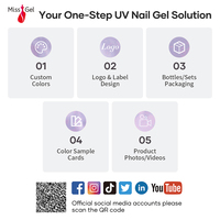 Missgel Gel de Construction Floral Printanier Marque Privée Sans Chaleur Gel Dur UV Sans TPO Sans HEMA Gel de Construction pour Extension d'Ongles à Fleurs Séchées