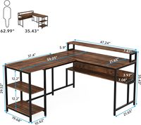 Bureau à domicile poste de travail bureau d'étude ordinateur portable bureau de table avec étagère