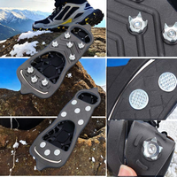 Crampons antidérapants durables YTD YTD-062, pointes en acier inoxydable, crampons en caoutchouc, résistance aux basses températures pour les voyages sur neige et sur glace
