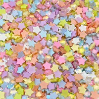 Breloques 3D en résine étoile pour ongles, 100 pièces, avec plusieurs options de couleurs, dos plat, effet bling-bling, tailles 6-10 mm, pour le nail art DIY féminin