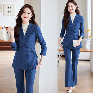 Women's Autumn Formal Suit Set Polyester Full Sleeve Anti-Wrinkle <b>Work</b> Wear - Product Image 1