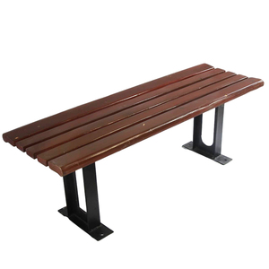 Lange Design Terrasbanken Met Metalen Basisbeugels Stijl Comfort En Duurzaamheid Tuinbank Hout Voor Gebruik Buitenshuis - Product Image 6