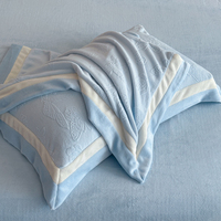 Ensemble de literie en velours laqué sculpté, haute densité, double bordure mate, 4 pièces, housse de couette en peluche, patchwork d'angle tendance, OEM