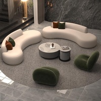 Ensemble Canapé Courbe GEDO Luxe Léger pour Maison, Hall d'Hôtel, Salon de Beauté et Petits Appartements, Forme Spéciale