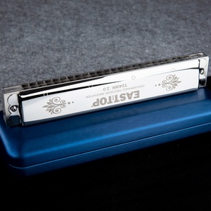 EASTTOP Actualización T2406K 2.0 Armónica de Trémolo Profesional de 24 Orificios, Órgano de Boca en Do <span class=keywords><strong>Mayor</strong></span>, Lengüetas de Bronce Fosforado Plateadas/Doradas - Product Image 2