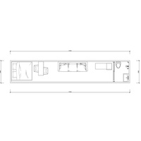Casa Cápsula Espacial Modular de Acero, Moderna y Ecológica, Completamente Amueblada, Prefabricada, con Cocina, Dormitorio y Baño