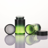 Bouteilles en verre dégradé vert et noir personnalisées de 60 ml avec bouchon à vis pour capsules, vitamines, compléments alimentaires, comprimés