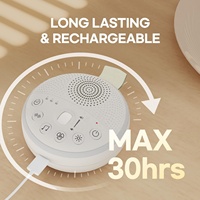 Machine à bruit blanc apaisante pour bébé avec 21 sons relaxants pour le sommeil, batterie longue durée et lumière d'ambiance LED douce