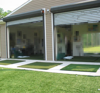 Tapis d'entraînement de golf pour le practice, tapis de frappe pour le putting, tapis de driving range 1500x1500mm 33kg 40mm avec couche de gazon synthétique PP 55mm d'épaisseur