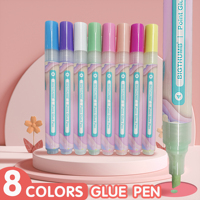 Stylo colle marqueur colle liquide pointe balle pour Postit Sticky Note et DIY