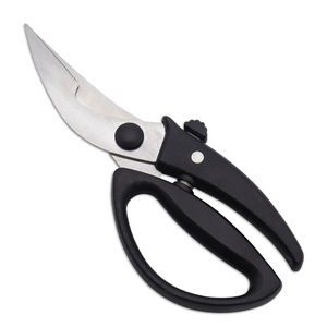 <b>Kitchen</b> <b>Scissors</b> Stainless Steel Black Handle Elbow Shape Multi Purpose Household Food Cutting Tool - Product Image 2