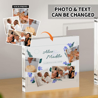 Vente en gros personnalisé clair bricolage personnalisé Photo impression Uv bloc acrylique carré acrylique Photo Plaque blancs