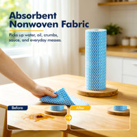 Super Saugfähige Spunlace Vlies-Spültuchrolle 100 Blatt Großformat 25x30cm Wiederverwendbare Küchentücher Fusselfreie Reinigungstücher