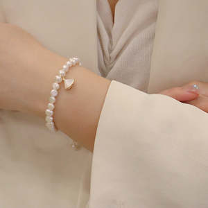 Pulsera de Perlas Naturales WENCHI para Mujer, 30g, Joyería Elegante de Perlas para Mujer - Product Image 4